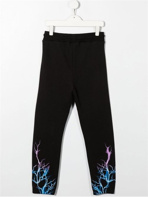 Pantalone felpa bambino nero con disegni sul fondo colorati PHOBIA KIDS | KPH00031BLPUBLACK